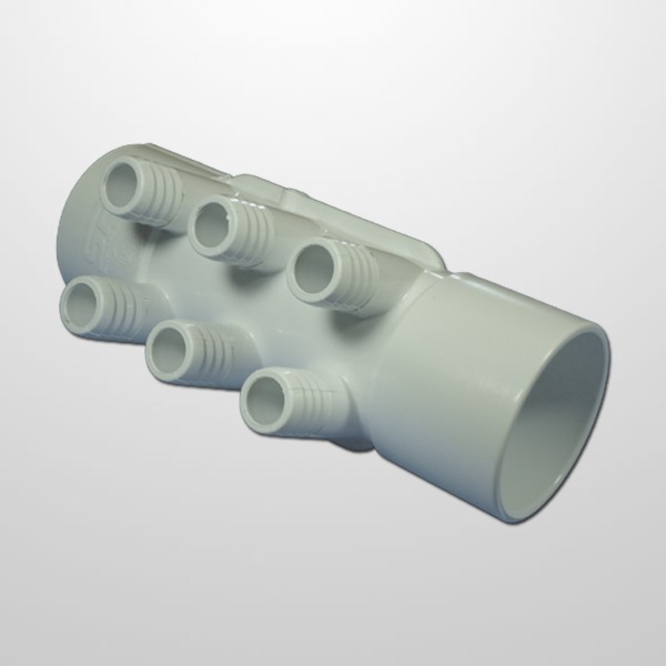 Colector Agua 6 Salidas (Ø21 mm.) - Conexión 2" (USA) Hembra/Hembra (Encolar)