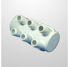 Colector Agua 6 Salidas (Ø21 mm.) - Conexión 2" (USA) Hembra/Ciego (Encolar)