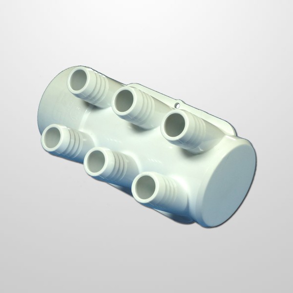 Colector Agua 6 Salidas (Ø21 mm.) - Conexión 2" (USA) Hembra/Ciego (Encolar)