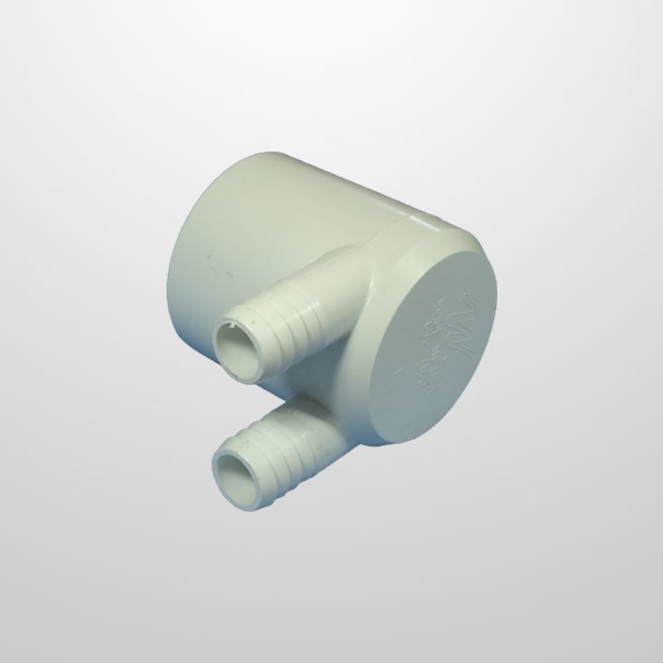 Colector Agua 2 Salidas (Ø21 mm.) - Conexión 2" (USA) Hembra/Ciego (Encolar)