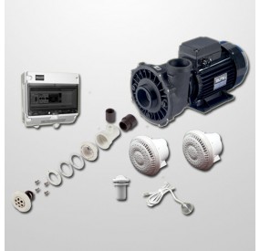 Kit Hidro Liner 6 Polyjets + Bomba 2HP + Pulsador Digital Inox 316L