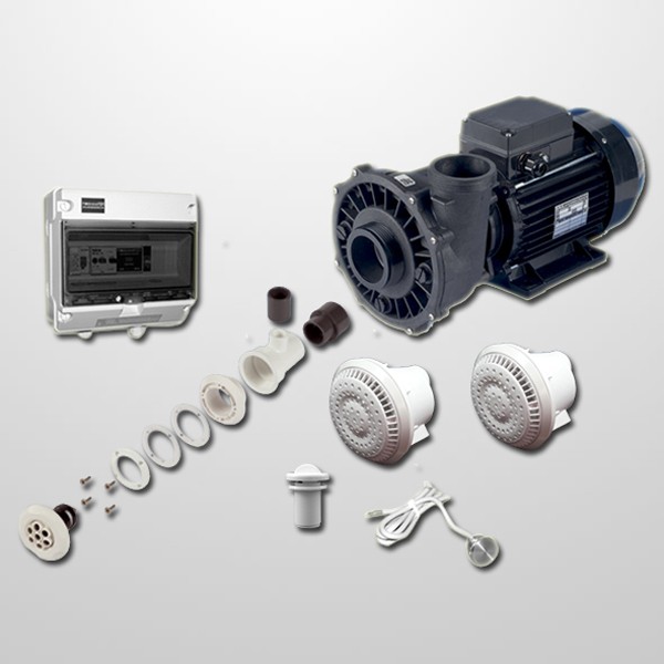 Kit Hidro Liner 6 Polyjets + Bomba 2HP + Pulsador Digital Inox 316L