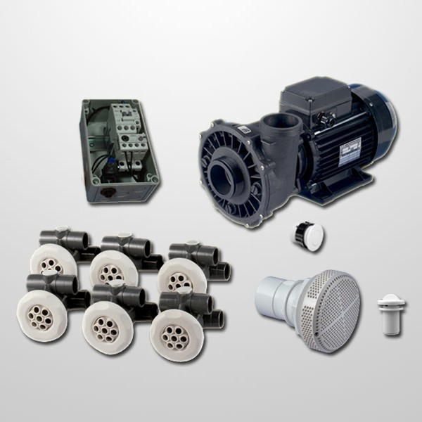 Kit Hidro 6 Jets 32/32 mm. + Bomba 2HP + Cuadro Neumático
