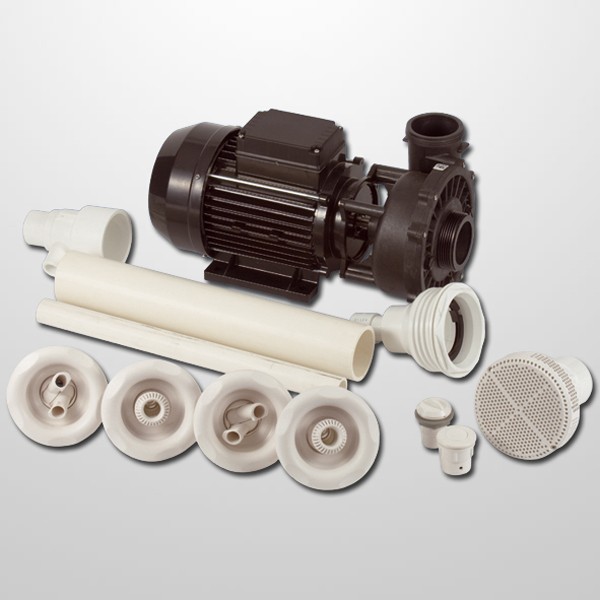 Kit Hidro 4 Powerjets Obra + Bomba 2HP (Neumática)