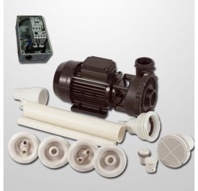 Kit Hidro 4 Powerjets Obra + Bomba 2HP + Cuadro Neumático