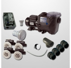 Kit Hidro 4 Jets 32/32 mm. + Bomba Champion 1.5HP + Cuadro Neumático