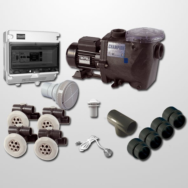 Kit Hidro 4 Jets 32/32 mm. + Bomba Champion 1