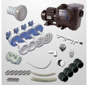 Kit Hidro 4 Polyjets + Bomba Champion 1.5HP (Neumática)