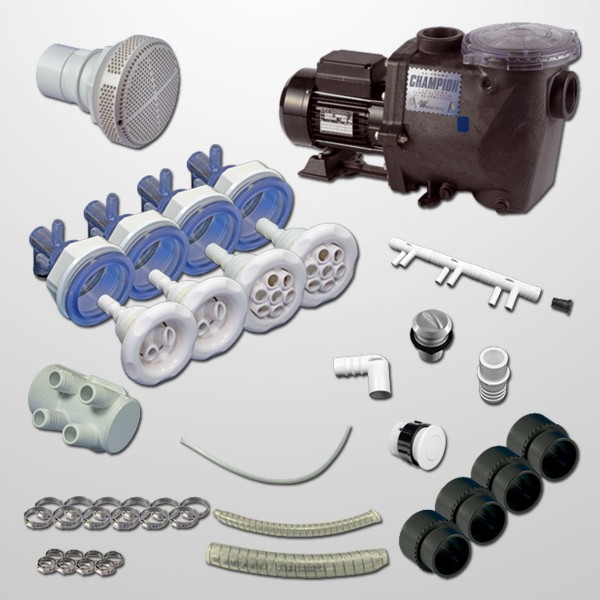 Kit Hidro 4 Polyjets + Bomba Champion 1.5HP (Neumática)