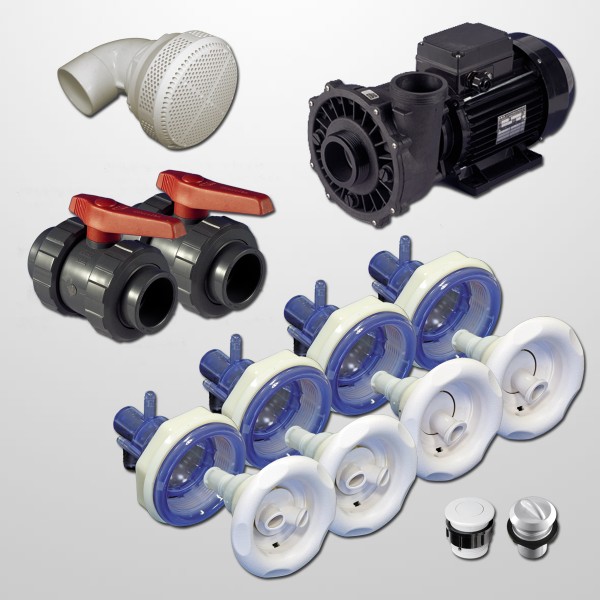 Kit Hidro 4 Powerjets + Bomba 2HP (Neumática)