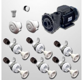 Hydro Kit Liner 6 Polyjets + Pump 2HP (Pneumatic Switch)