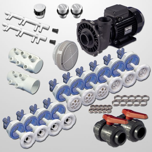 Kit Hidro 10 Jets + Bomba 2HP Neumática