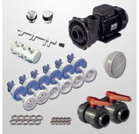 Kit Hidro 6 Jets + Bomba 2HP Neumática