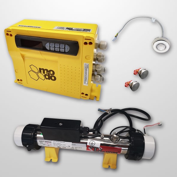Kit Mopo PRO piscina WM + Calef.Titanio 3.0 Kw.+Sonda HL-H20+2 Piezos Alum