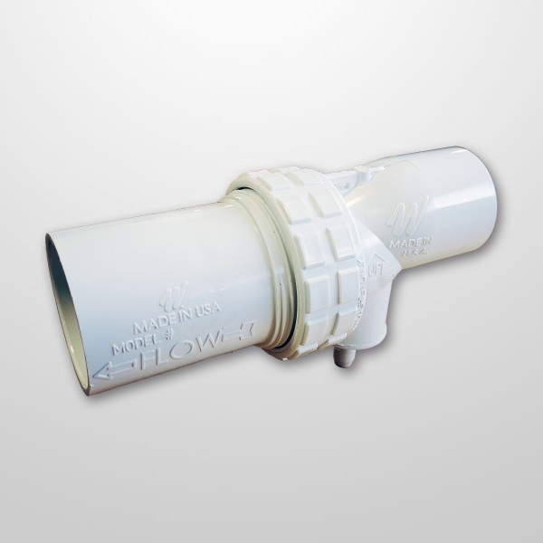 Válvula Retención Aire blower con Drenaje conex. Ø1 1/2" (USA) (Encolar)