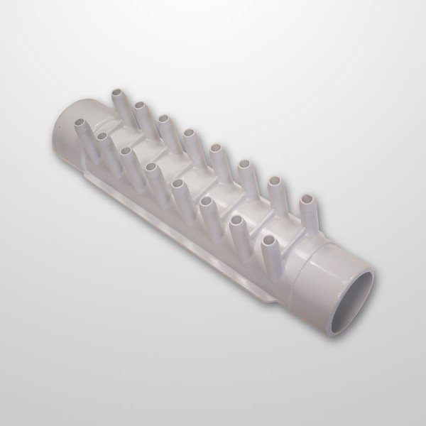 Colector Aire 16 Salidas (Ø10 mm.) - Conexión Ø1 1/2" (USA) - Macho/Hembra (Encolar)